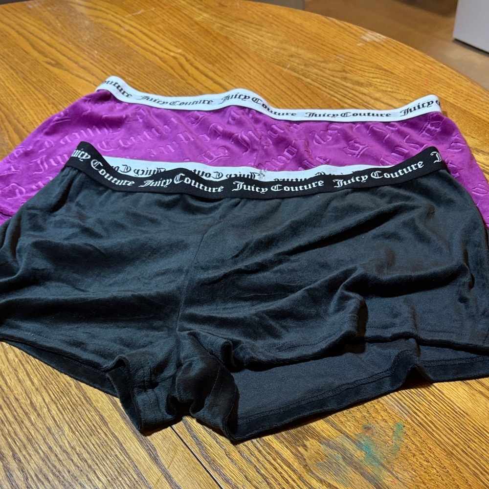 Juicy Couture Black and Pink Lounge Shorts-2 pc. Never worn